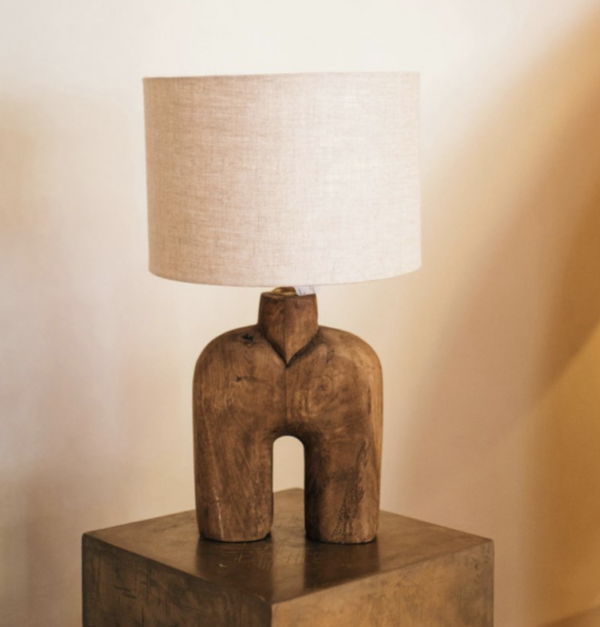 Lampe à poser en bois de manguier
